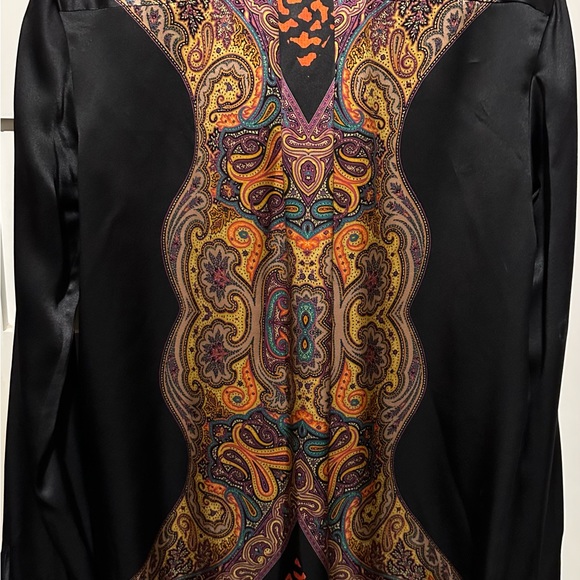 Etro multi patterned button down silk shirt - Picture 5 of 7